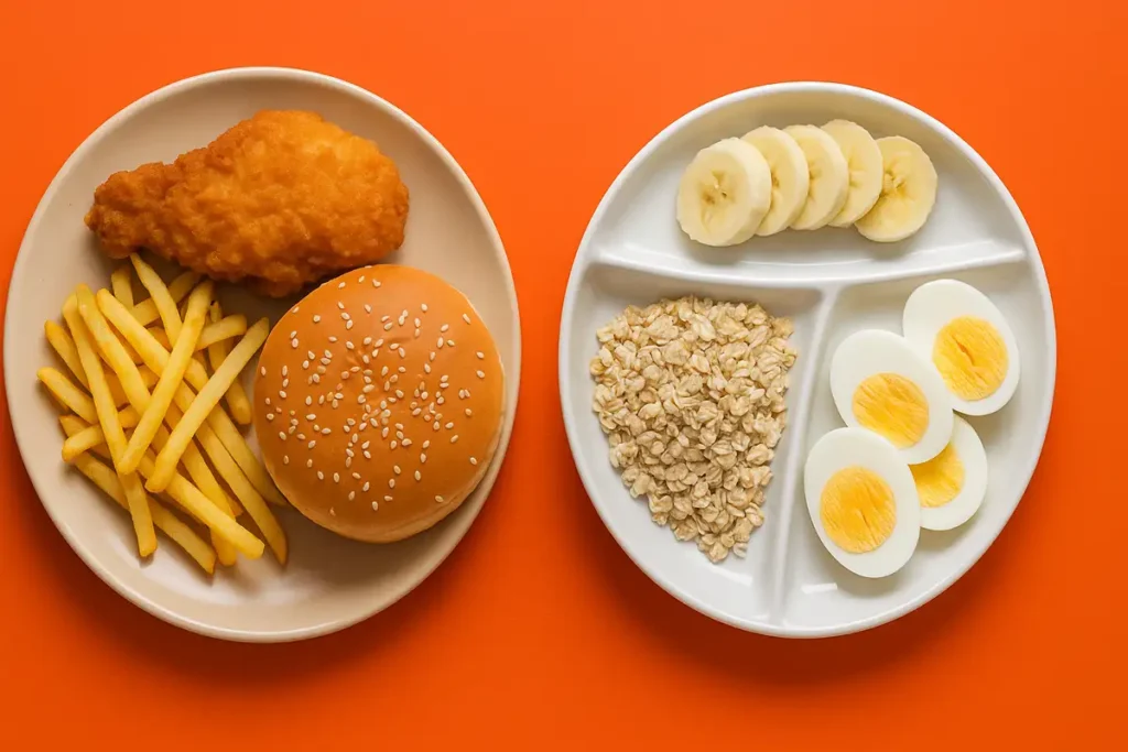 مقایسه اشتباهات رایج تغذیه قبل از تمرین در بانوان