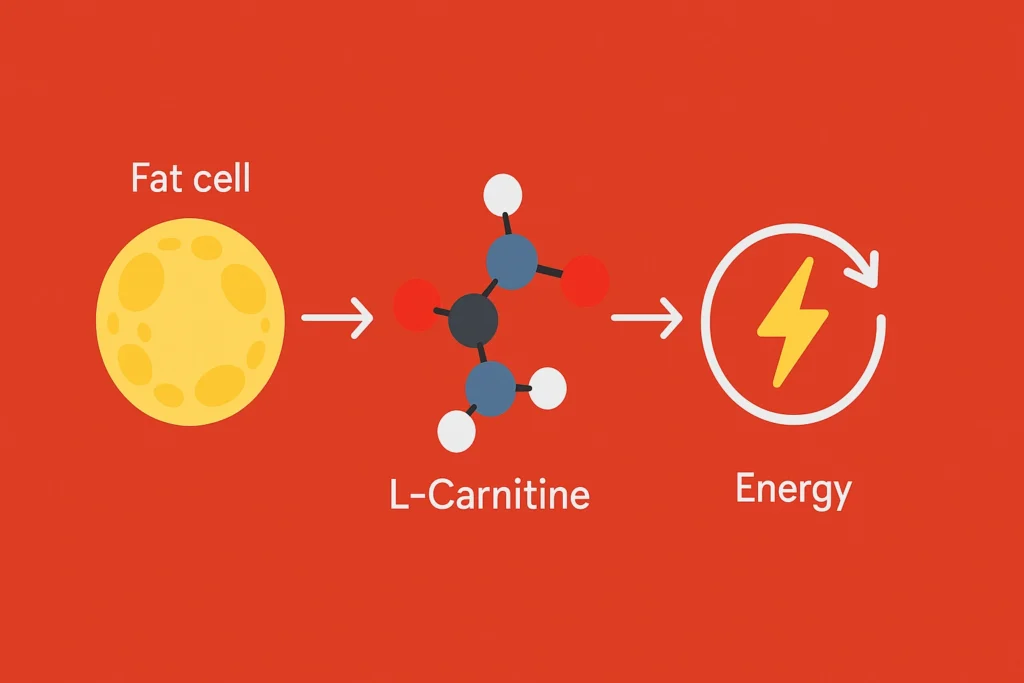تصویر علمی از نحوه عملکرد ال کارنیتین در چربیسوزی