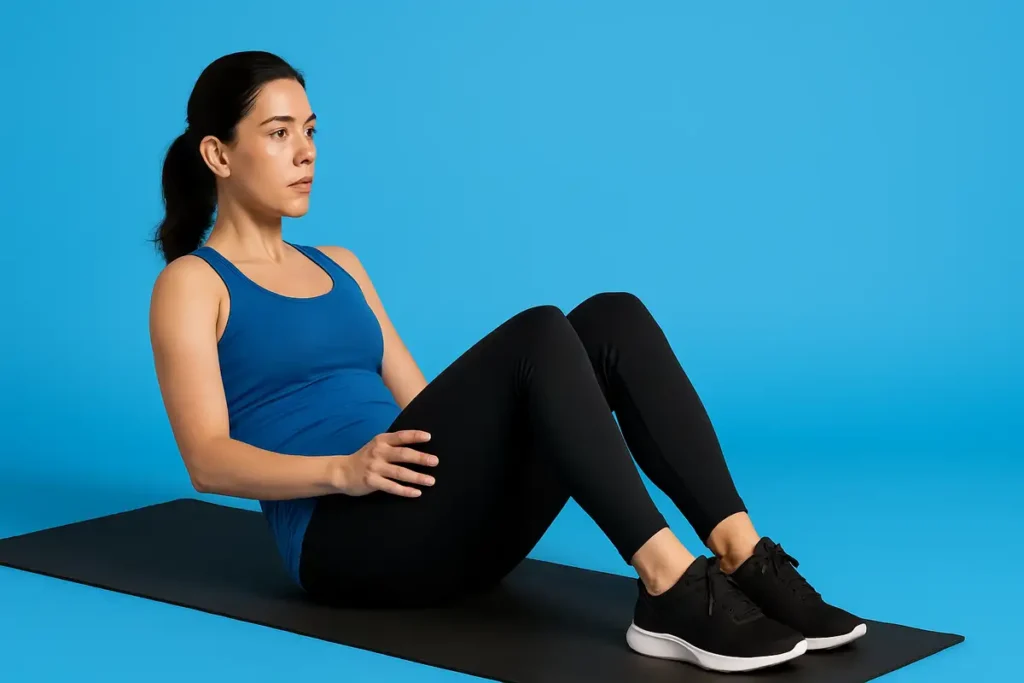 درازنشست اصلاحی برای تقویت عضلات شکم