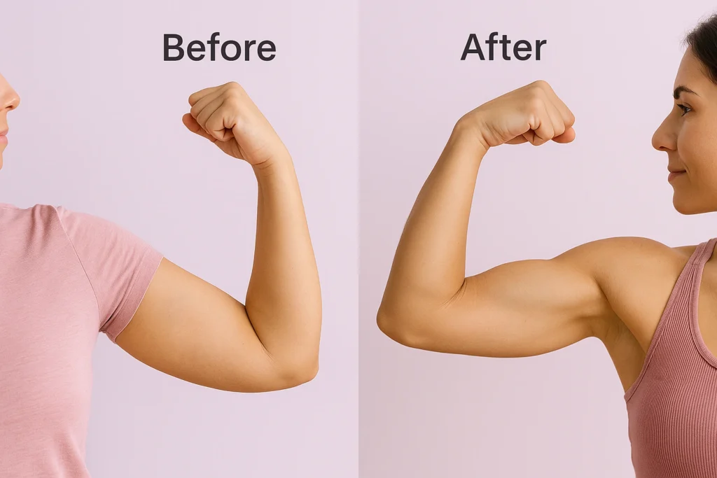 ورزش با کش پیلاتس برای لاغری بازو بازوهای شل و نرم به بازوهای خوشفرم و سفت تبدیل میشن