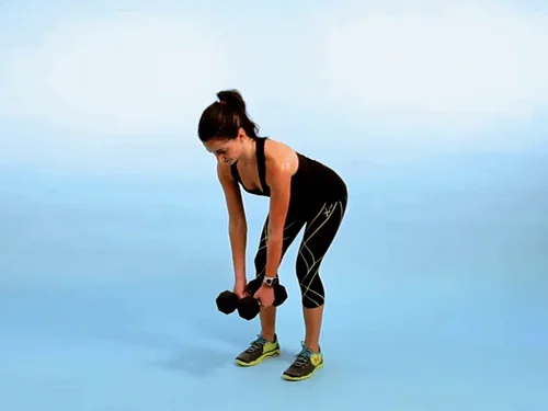 آموزش تصویری حرکت فلای معکوس با دمبل