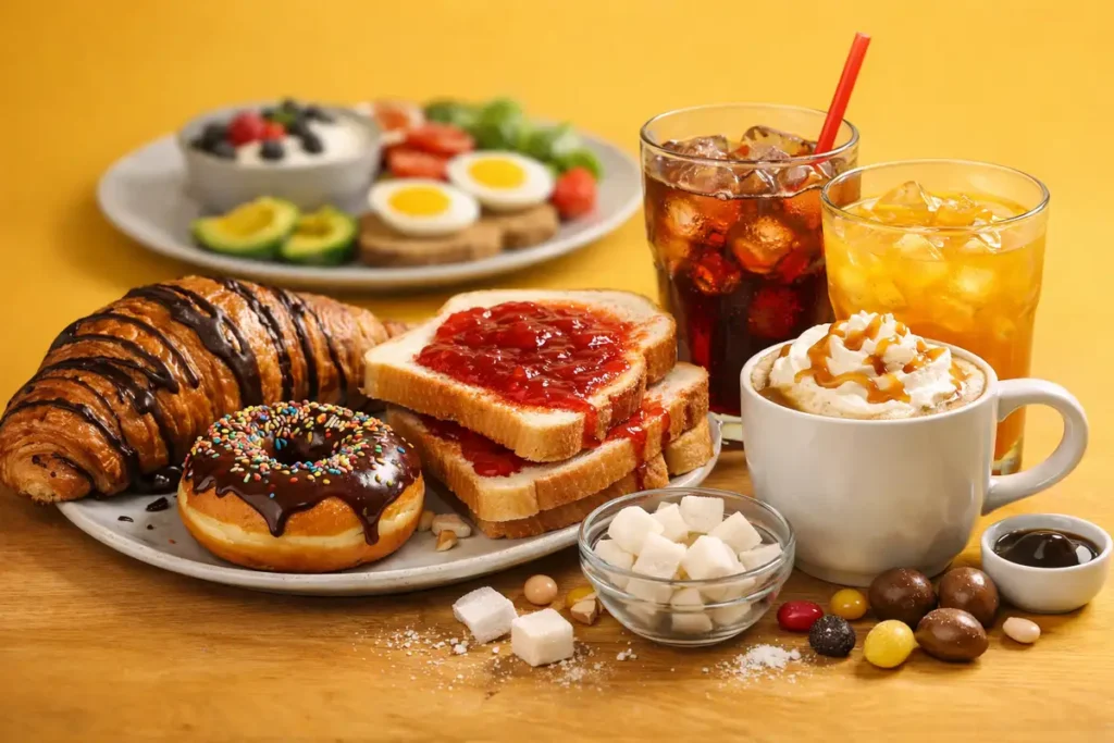 اشتباهات رایج صبحانه مثل نان سفید، شیرینی و نوشیدنیهای شیرین که مانع چربیسوزی زنان میشوند