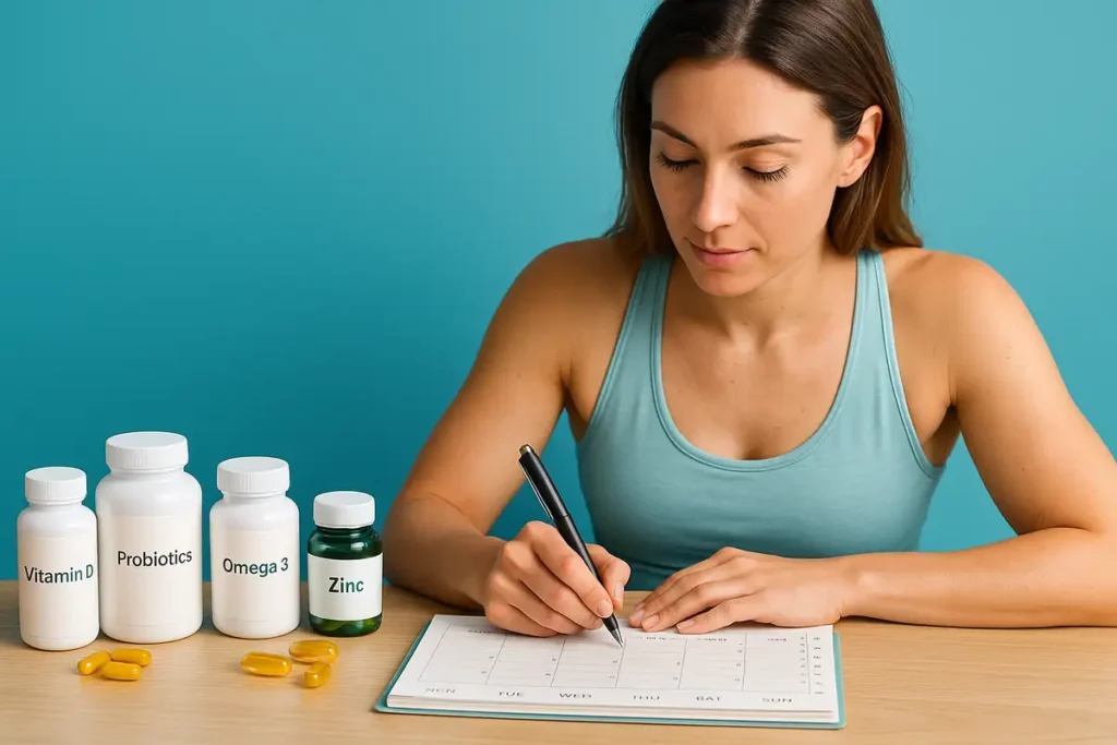 تصویر زمان‌بندی و ترکیب صحیح مصرف مکمل‌های ایمنی