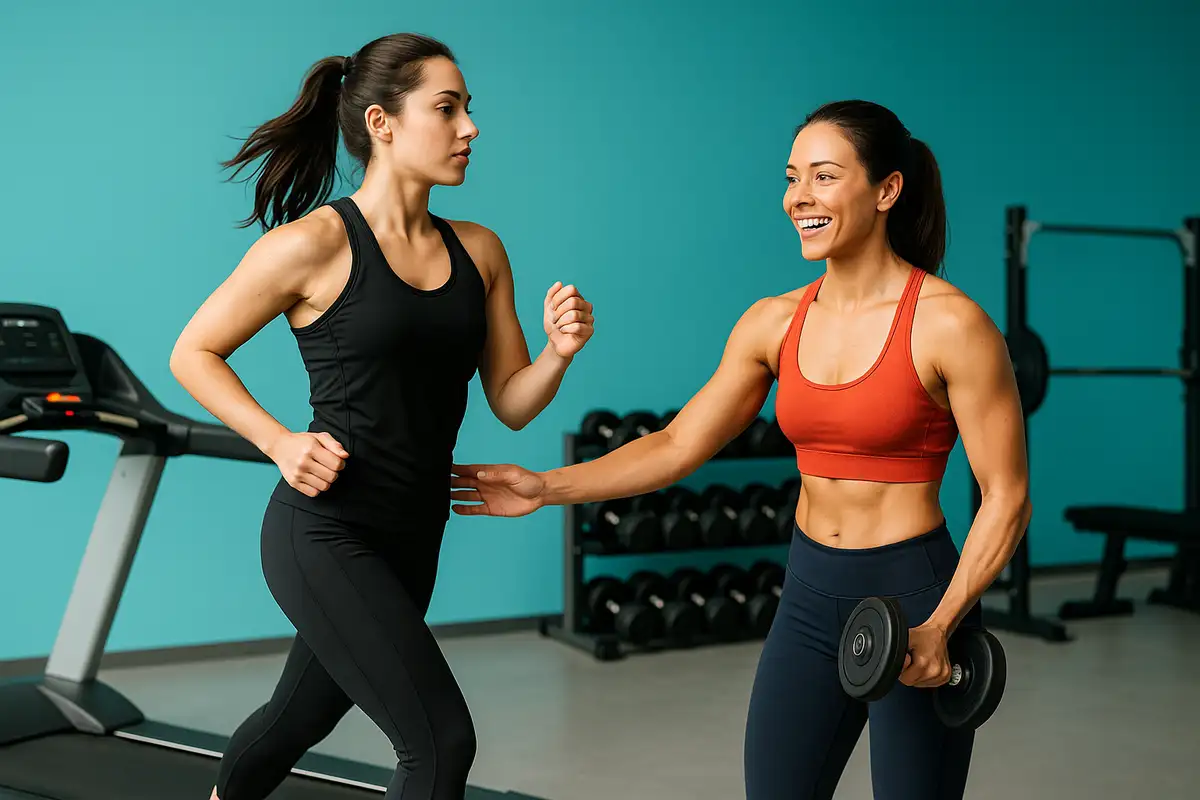 لاغری سریع شکم بانوان با ترکیب تمرین هوازی و قدرتی زیر نظر مربی فیتنس