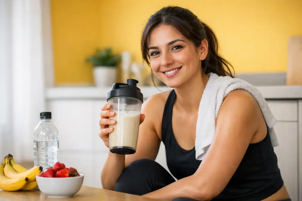 مصرف پروتئین وی برای بانوان مبتدی پس از تمرین بدون عوارض